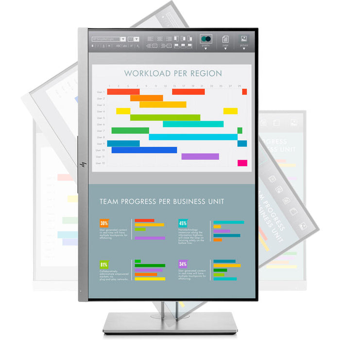 Monitor Reacondicionado Hp 24 E243i Elitedisplay Ips  5ms, 1000:1, Hdmi, Vga, Dp, Silver 1 Año De Garantia