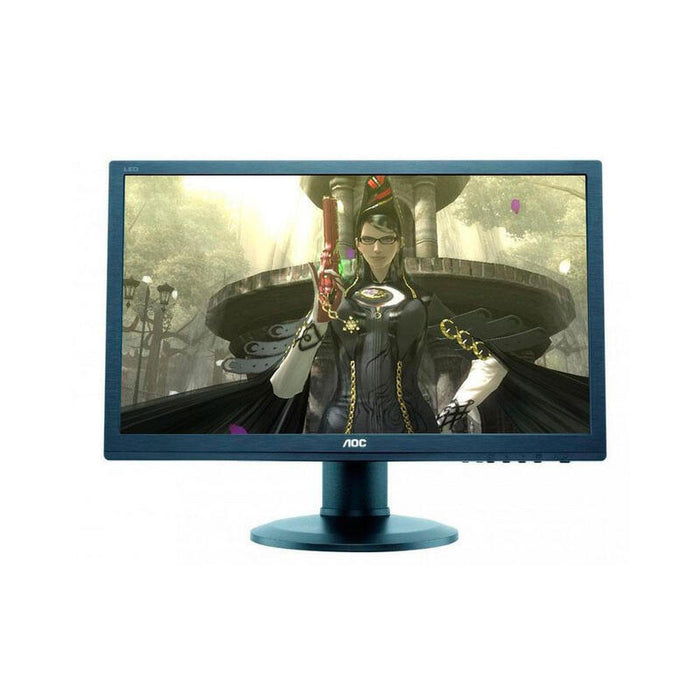 Monitor Reacondicionado Led Aoc E2475pwj 23.6 " Altavoces Integrados Vga Dp Hdmi Negro Cable Corriente Incluido