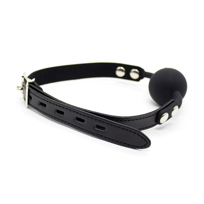 Mordaza De Bola De Silicona 4 Cm Con Candado Negro