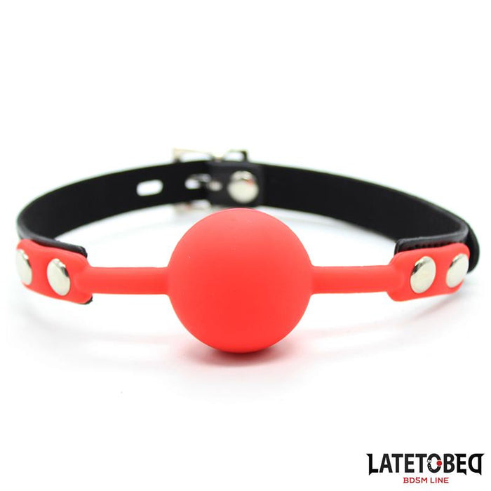 Mordaza Silicona Con Candado Rojo