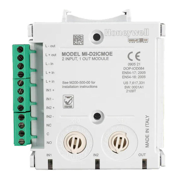 Morley Mi-D2icmoe Módulo Monitor Y De Control Direccionable De 2 Entradas Supervisadas Y 1 Salida De Relé