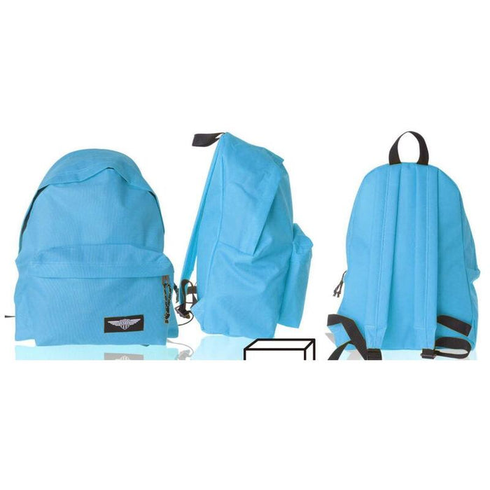 Mp Mochila Eco Grande Cremallera Azul