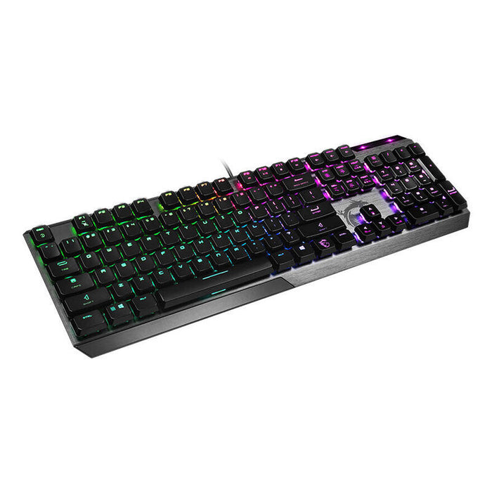 Msi Vigor Gk50 Low Profile Teclado Usb Qwerty Inglés De Ee. Uu. Negro, Metálico