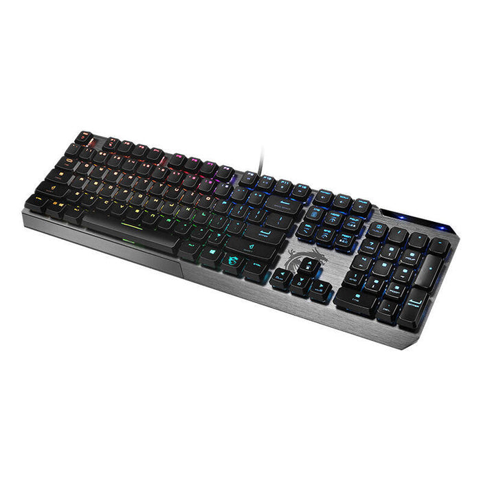 Msi Vigor Gk50 Low Profile Teclado Usb Qwerty Inglés De Ee. Uu. Negro, Metálico