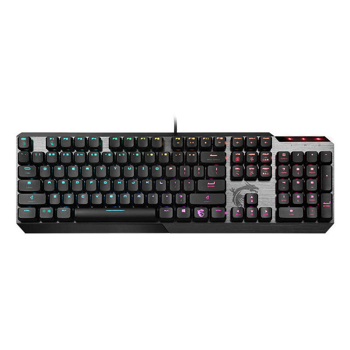 Msi Vigor Gk50 Low Profile Teclado Usb Qwerty Inglés De Ee. Uu. Negro, Metálico