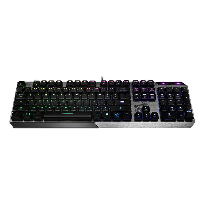 Msi Vigor Gk50 Low Profile Teclado Usb Qwerty Inglés De Ee. Uu. Negro, Metálico