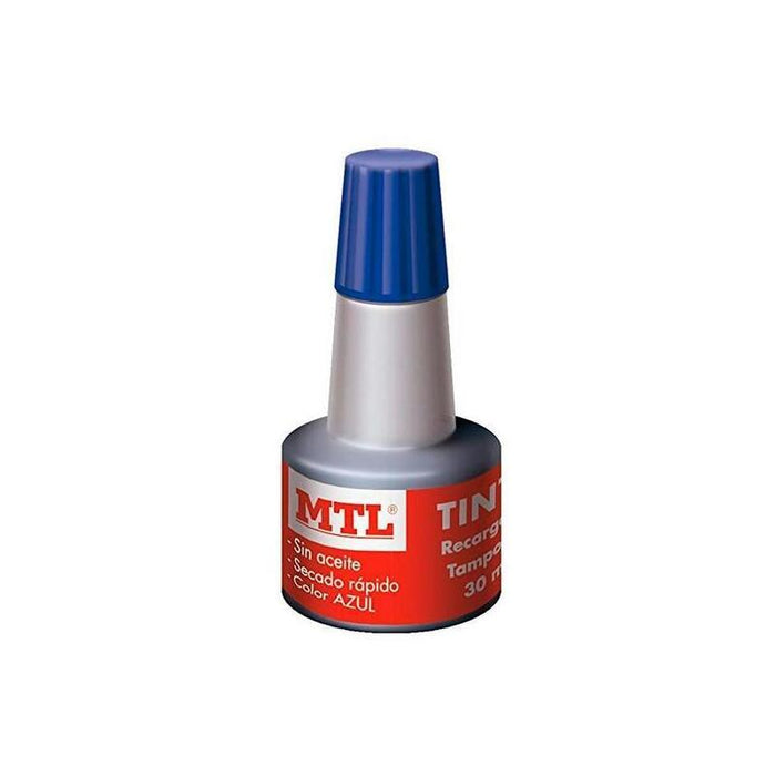 Mtl Tinta De Sellar Para Recarga De Tampones 30ml Azul