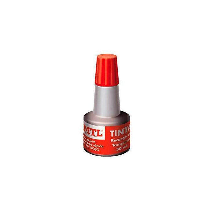 Mtl Tinta De Sellar Para Recarga De Tampones 30ml Rojo