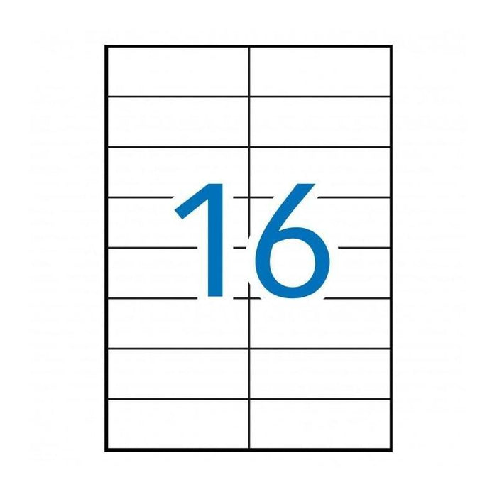 Multi-3 Etiquetas Adhesivas 105x37mm Inkjet/Láser C/Rectos 16 X 500h Blanco