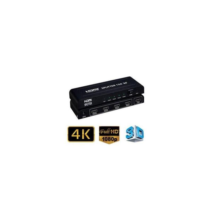 Multiplicador 4 Salidas Hdmi 4k Full Hd 3d 15 Metros 5v