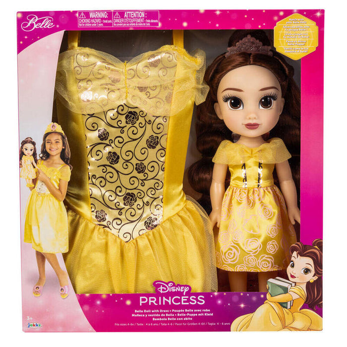 Muñeca Bella + Disfraz La Bella Y La Bestia Disney 38cm