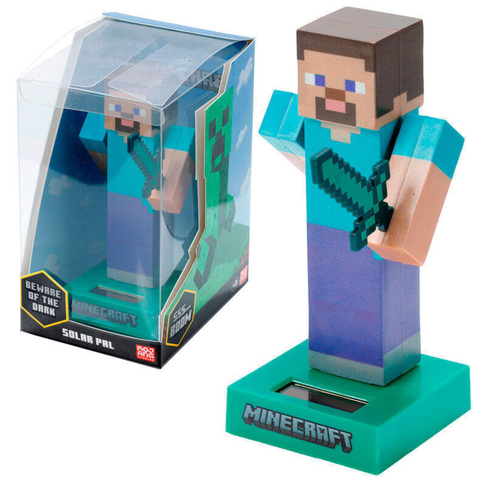 Muñeco Solar Steve Minecraft