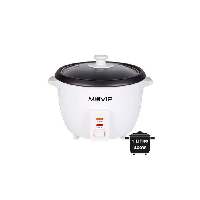 Muvip Arrocera - Capacidad 1 Litro - Potencia 400w - Sistema De Coccion Y Calentamiento - Recipiente Interior