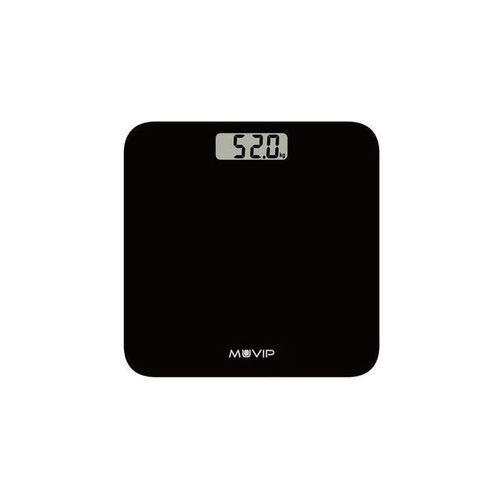 Muvip Bascula Digital De Baño - Capacidad 180kg - Sensores Alta Precision - Color Negro