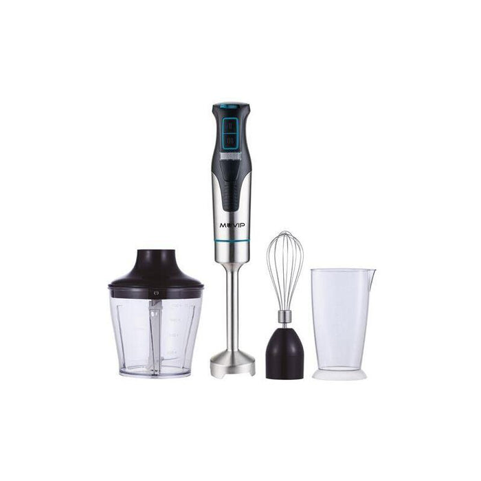 Muvip Batidora De Mano Inox 1200w + Accesorios - 2 Velocidades - Control De Velocidad - Cuerpo De Acero Inoxidable