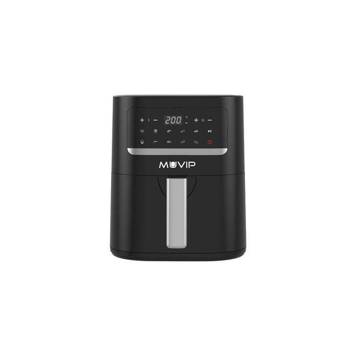 Muvip Freidora Aire Caliente 45l 1600w Pantalla Tactil - 10 Programas Preestablecidos - Cocina Con 80% Menos Grasa - Olla Antiadherente - Temperatura Regulable 50-200ºc - Color Negro