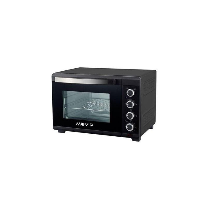Muvip Horno 2000w 48l - Regulador De Temperatura 100º-230º - Exterior De Acero Con Revestimiento - Selector De Tiempo - Puerta De Cristal Templado