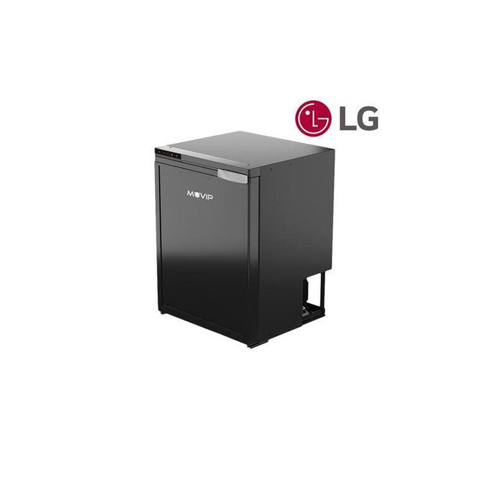 Muvip Nevera Fija Con Compresor Lg 65l - Conexion 12/24/220v - Consumo 60w - Proteccion Bateria Vehiculo - Luz Led Interior - Temperatura Regulable - Dos Zonas De Frio - Control Desde App - Color Gris