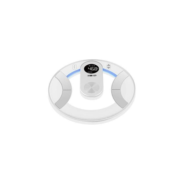 Muvip Round Design Bascula De Baño Digital - Pantalla Lcd - Plataforma De Cristal - Peso Max. 180kg - Auto Apagado