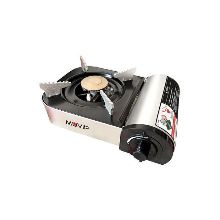 Muvip Serie Small Cocina De Gas Portatil 1 Fuego  - Encendido Automatico - Quemador De Aluminio Y Cobre - Valvula Doble