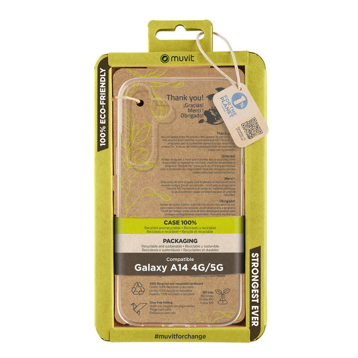 Muvit For Change Funda Recycletek Compatible Con Samsung Galaxy A14 4g/5g Transparente