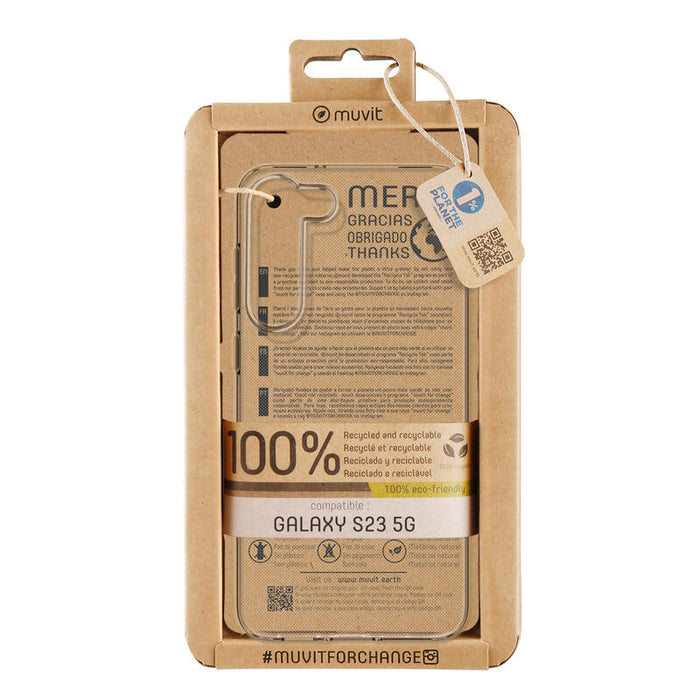 Muvit For Change Funda Recycletek Compatible Con Samsung Galaxy S23 5g Transparente