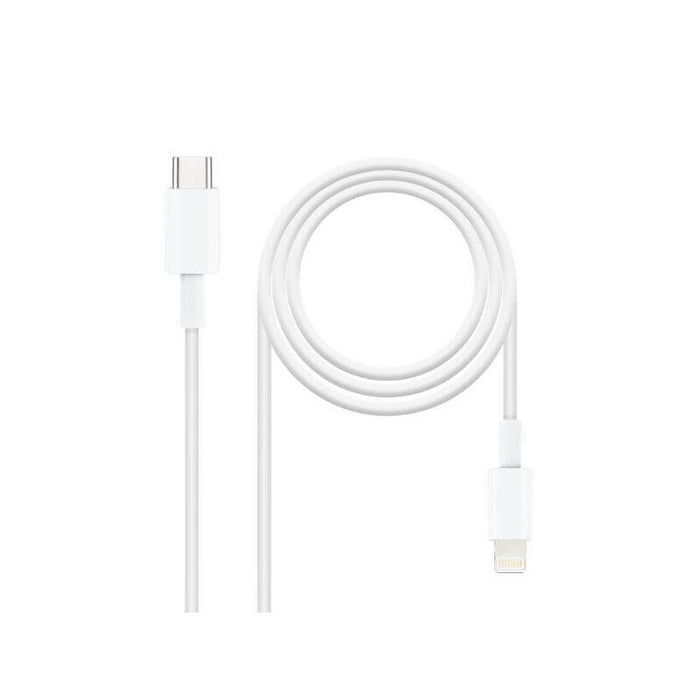 Nanocable Cable Usb-C Macho A Lightning Macho 1m - Blanco