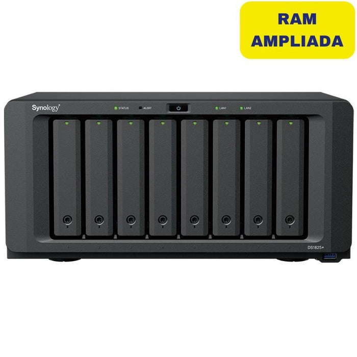 Nas Synology Diskstation Ds1825+ 8 Bahías 3.5'- 2.5' 32gb Ddr4 Formato Torre