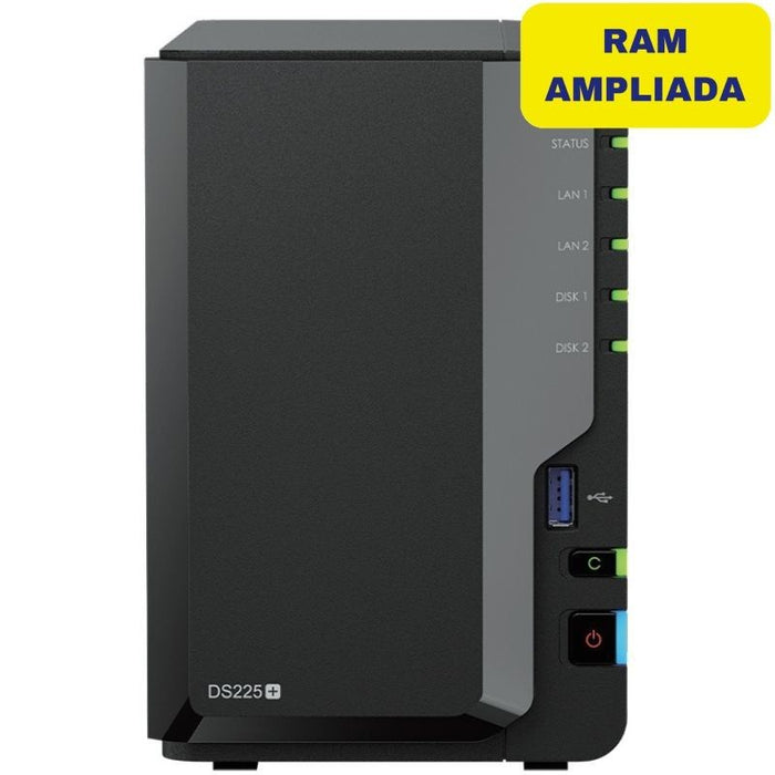 Nas Synology Diskstation Ds225+ 2 Bahías 3.5'- 2.5' 6gb Ddr4 Formato Torre