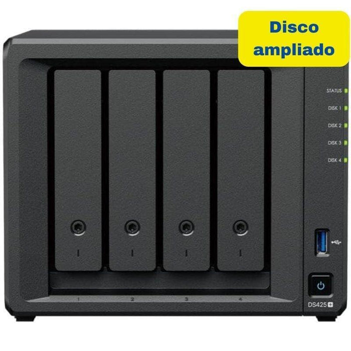 Nas Synology Diskstation Ds425+ 4 Bahías 3.5'- 2.5' 2gb Ddr4 8tb Formato Torre