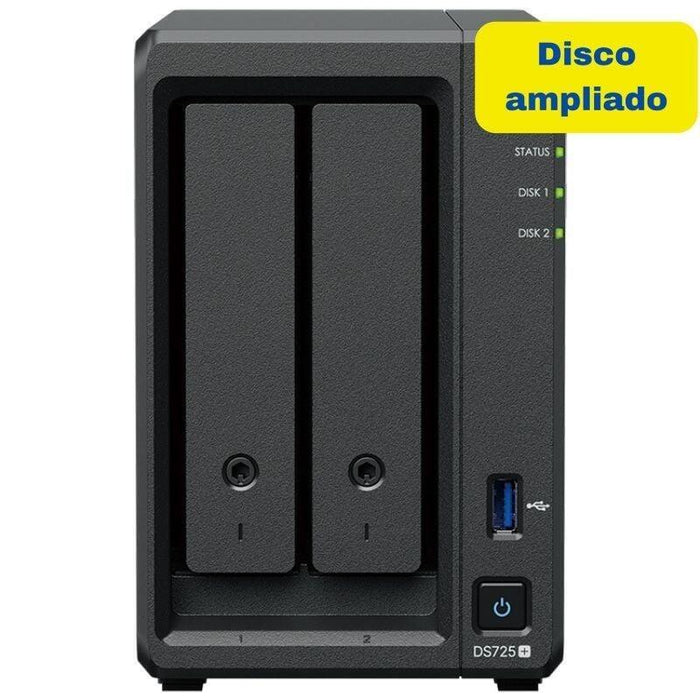 Nas Synology Diskstation Ds725+ 2 Bahías 3.5'- 2.5' 4gb Ddr4 8tb Formato Torre