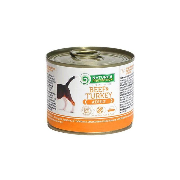 Nature'S Protection Adult Carne De Res Y Pavo - Comida Húmeda Para Perros - 200 G