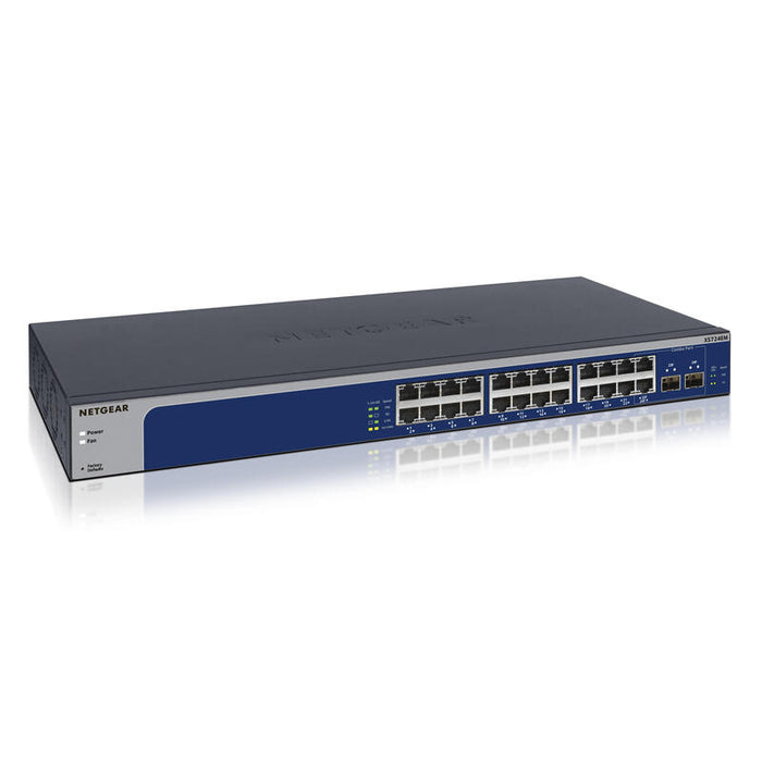 Netgear Xs724em Gestionado L2 10g Ethernet (100/1000/10000) Azul, Gris 1u