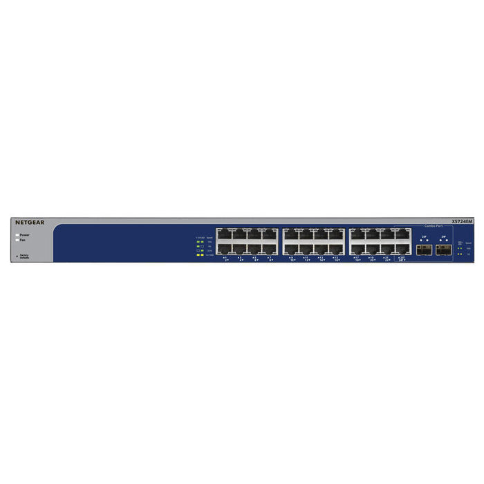 Netgear Xs724em Gestionado L2 10g Ethernet (100/1000/10000) Azul, Gris 1u