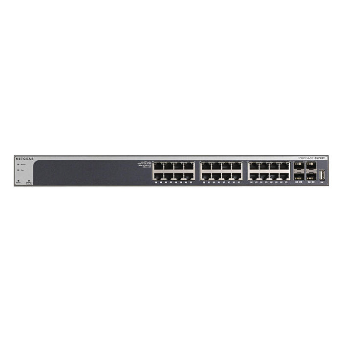 Netgear Xs728tconmutadorl3 Liteinteligente24 X 10gbase-T + 4 X 10 Gigabit Sfp+Sobremesa, Montaje En Rack