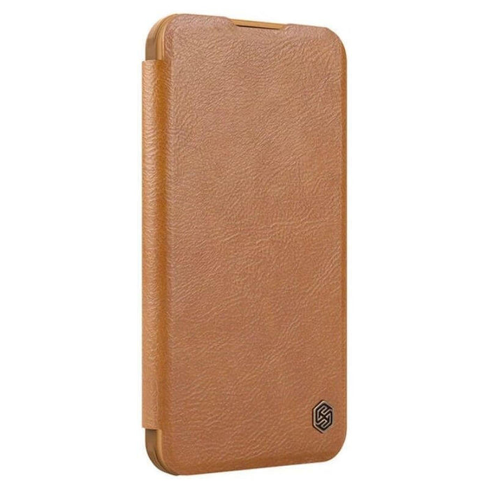 Nillkin Qin Prop Funda Libro De Cuero Iphone 16 Pro Marrón