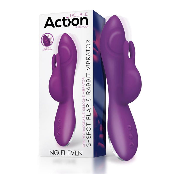 No. Eleven Vibrador Con Conejito, Punto G Y Fución De Pulsación Usb Margnético Silicona