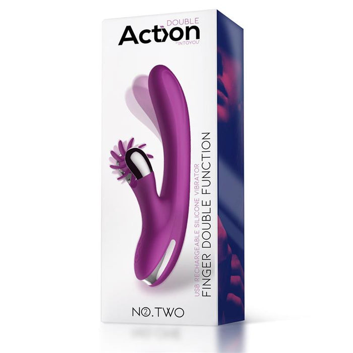 No. Two Vibrador Movimiento Finger Y Rueda Estimuladora Usb Silicona