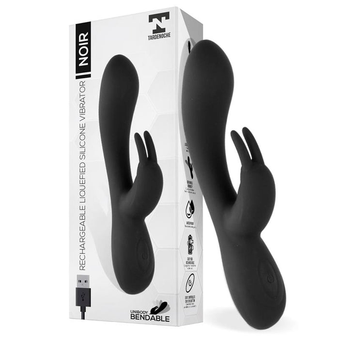 Noir Vibrador Silicona Líquida Inyectada Usb
