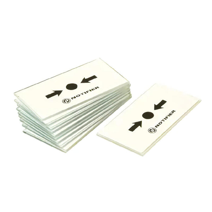 Notifier Sus758 Paquete De 10 Unidades De Cristales De Recambio Para Pulsadores De La Serie Kac.