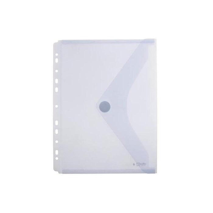 Office Box Carpeta Sobre Con Velcro Classic A4+ Multitaladro Plástico Touch Cristal