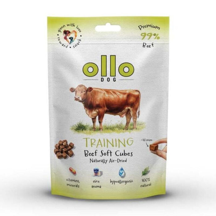 Ollo Air Dried Training Beef Cubes - Premio Para Perros - 80g