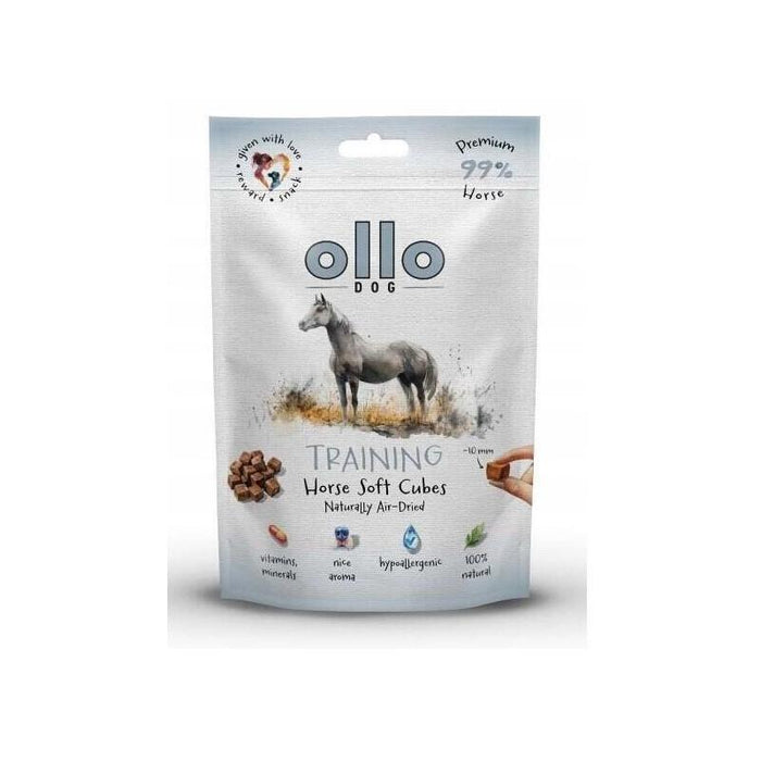 Ollo Air Dried Training Horse Cubes - Premio Para Perros - 80g