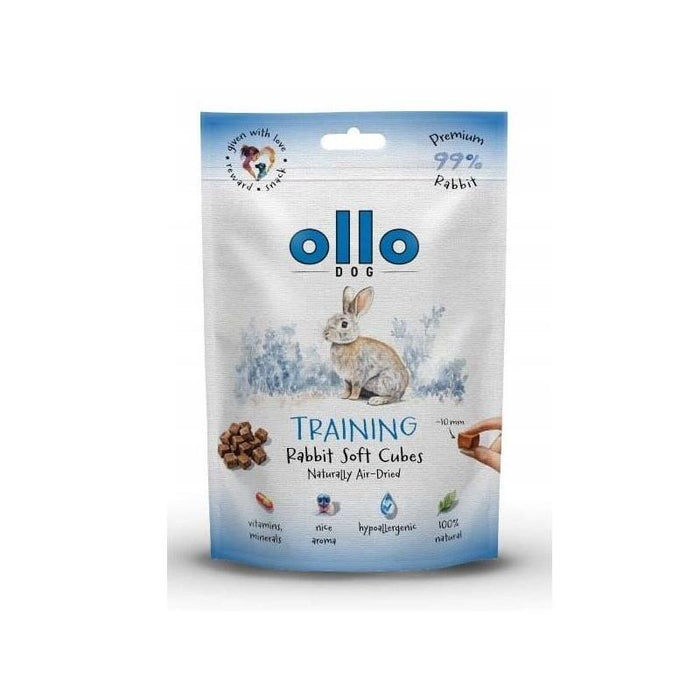 Ollo Air Dried Training Rabbit Cubes - Premio Para Perros - 80g