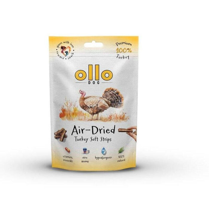 Ollo Air-Dried Turkey Strips - Premio Para Perros - 80g
