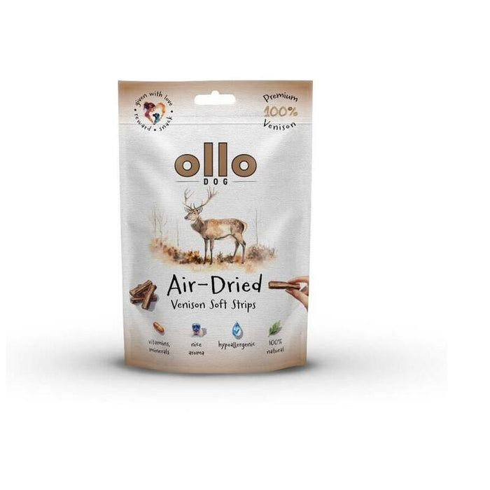Ollo Air-Dried Venison Strips - Premio Para Perros - 80g