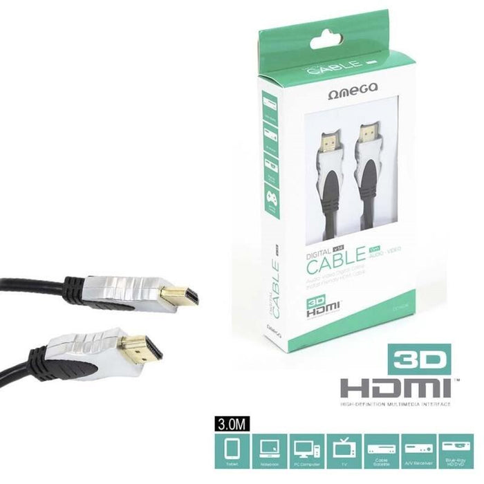 Omega Cable Hdmi 1.4 Premium Gold 3,0m Blister Ochg34