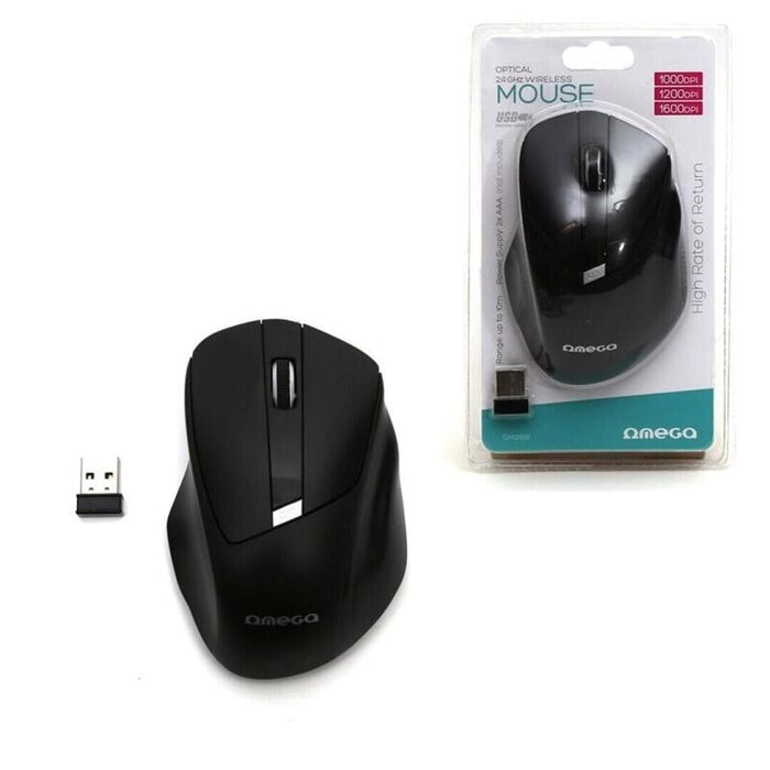 Omega Raton Inalambrico 1000-1600dpi Om216b Negro Om216b