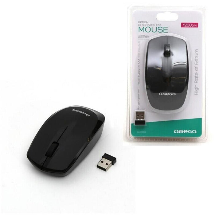 Omega Raton Inalambrico 1200dpi Om229b Negro Om229b