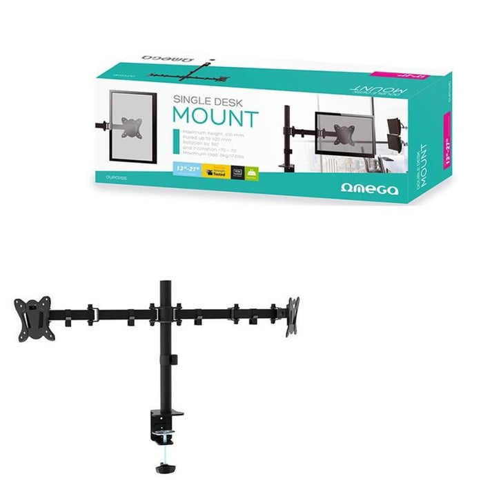 Omega Soporte Monitor Doble Sobremesa 13-27" 180 Grados Rotacion Inclinacion